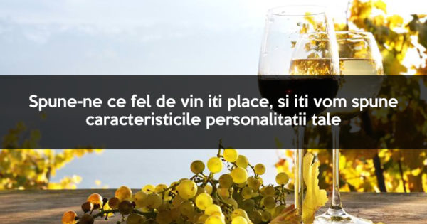 Spune-ne ce fel de vin iti place, si iti vom spune caracteristicile personalitatii tale