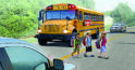 In Canada, toate masinile opresc atunci cand autobuzul scolii ajunge in statie