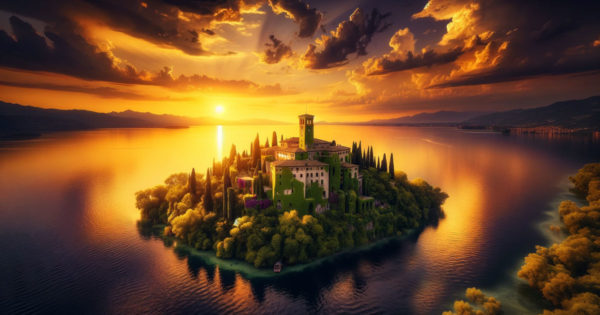 Loreto, insula cu un castel din Italia